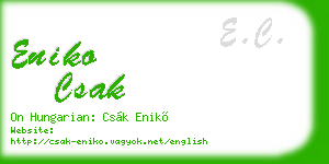 eniko csak business card